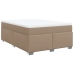 Cama box spring con colchón cuero sintético capuchino 140x200cm