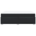 Cama box spring con colchón cuero sintético negro 160x200 cm