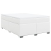 Cama box spring con colchón cuero sintético blanco 160x200 cm