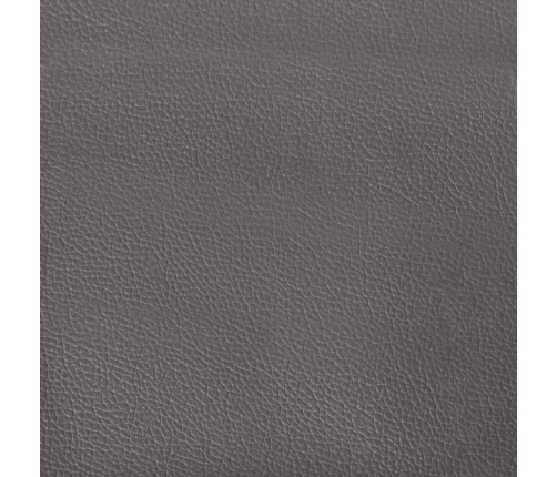 Cama box spring con colchón cuero sintético gris 180x200 cm