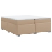 Cama box spring con colchón cuero sintético capuchino 200x200cm