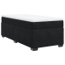 Cama box spring con colchón terciopelo negro 80x200 cm