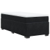 Cama box spring con colchón terciopelo negro 80x200 cm