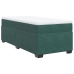 Cama box spring con colchón terciopelo verde oscuro 80x200 cm