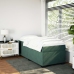 Cama box spring con colchón terciopelo verde oscuro 80x200 cm