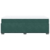 Cama box spring con colchón terciopelo verde oscuro 80x200 cm