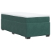 Cama box spring con colchón terciopelo verde oscuro 80x200 cm