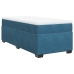 Cama box spring con colchón terciopelo azul oscuro 80x200 cm