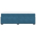 Cama box spring con colchón terciopelo azul oscuro 80x200 cm