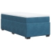 Cama box spring con colchón terciopelo azul oscuro 80x200 cm