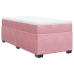 Cama box spring con colchón terciopelo rosa 80x200 cm