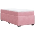 Cama box spring con colchón terciopelo rosa 80x200 cm