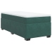 Cama box spring con colchón terciopelo verde oscuro 90x190 cm