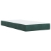 Cama box spring con colchón terciopelo verde oscuro 90x190 cm