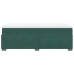 Cama box spring con colchón terciopelo verde oscuro 90x190 cm