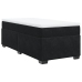 Cama box spring con colchón terciopelo negro 90x200 cm