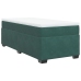 Cama box spring con colchón terciopelo verde oscuro 90x200 cm