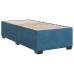 Cama box spring con colchón terciopelo azul oscuro 90x200 cm