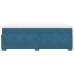 Cama box spring con colchón terciopelo azul oscuro 90x200 cm