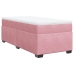 Cama box spring con colchón terciopelo rosa 90x200 cm