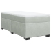 Cama box spring con colchón terciopelo gris claro 100x200 cm