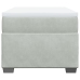 Cama box spring con colchón terciopelo gris claro 100x200 cm