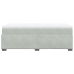 Cama box spring con colchón terciopelo gris claro 100x200 cm