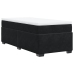 Cama box spring con colchón terciopelo negro 100x200 cm