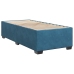 Cama box spring con colchón terciopelo azul oscuro 100x200 cm