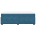 Cama box spring con colchón terciopelo azul oscuro 100x200 cm