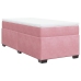 Cama box spring con colchón terciopelo rosa 100x200 cm