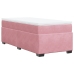 Cama box spring con colchón terciopelo rosa 100x200 cm