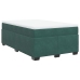 Cama box spring con colchón terciopelo verde oscuro 120x190 cm