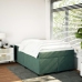 Cama box spring con colchón terciopelo verde oscuro 120x190 cm