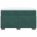 Cama box spring con colchón terciopelo verde oscuro 120x190 cm