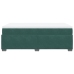 Cama box spring con colchón terciopelo verde oscuro 120x190 cm