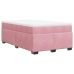 Cama box spring con colchón terciopelo rosa 120x190 cm