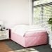 Cama box spring con colchón terciopelo rosa 120x190 cm