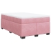 Cama box spring con colchón terciopelo rosa 120x190 cm