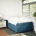 Cama box spring con colchón terciopelo azul oscuro 120x200 cm