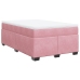 Cama box spring con colchón terciopelo rosa 120x200 cm