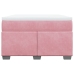 Cama box spring con colchón terciopelo rosa 120x200 cm