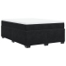 Cama box spring con colchón terciopelo negro 140x190 cm