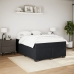 Cama box spring con colchón terciopelo negro 140x190 cm