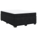 Cama box spring con colchón terciopelo negro 140x190 cm