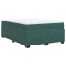 Cama box spring con colchón terciopelo verde oscuro 140x190 cm