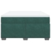 Cama box spring con colchón terciopelo verde oscuro 140x190 cm