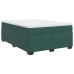 Cama box spring con colchón terciopelo verde oscuro 140x190 cm