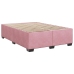 Cama box spring con colchón terciopelo rosa 140x190 cm