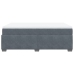 Cama box spring con colchón terciopelo gris oscuro 140x200 cm